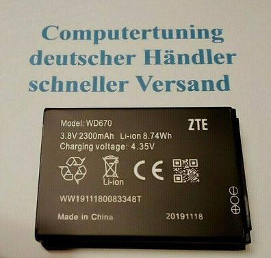 Akku für ZTE Reliance Wi-Pod 4G LTE Akku ZTE WD 670 Werkzeug deutscher Händler