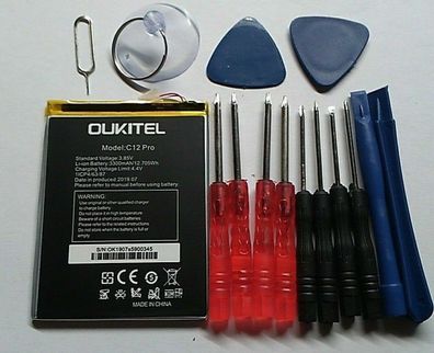 Oukitel C12 Pro Akku - 3300mAh - + Oukitel C12 Pro Battery + Deutscher Händler