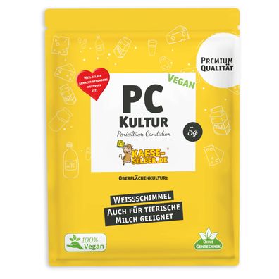 PC Vegan Penicillium Candidum Schimmelkultur Kultur Käse selber machen Keese