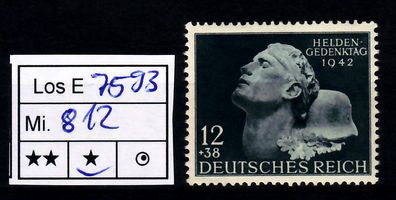 Los E7593: Deutsches Reich Mi. 812 *