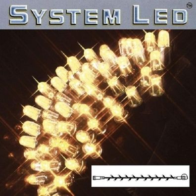 System LED Lichterkette 5m 50er warmweiß - schwarz außen 465-06-1