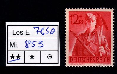 Los E7630: Deutsches Reich Mi. 853 * *