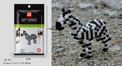 Zebra Figur Bausteine Modell LNO Micro-Bricks