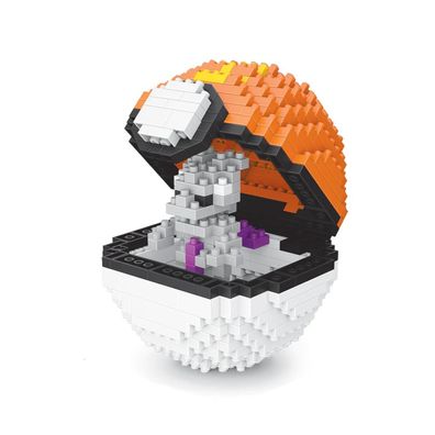 Pokemon Mewtu mit Pokeball LNO Micro-Bricks Figur Mewtwo