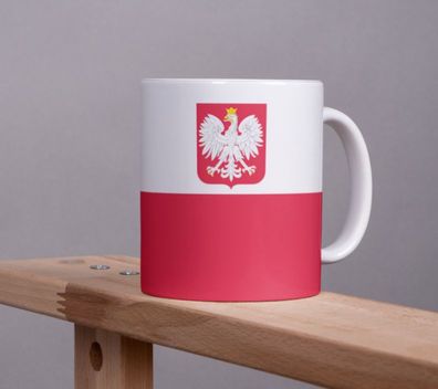Kaffeetasse Polen Pot Flagge Kaffee Tasse Becher PO Coffeecup Büro Tee