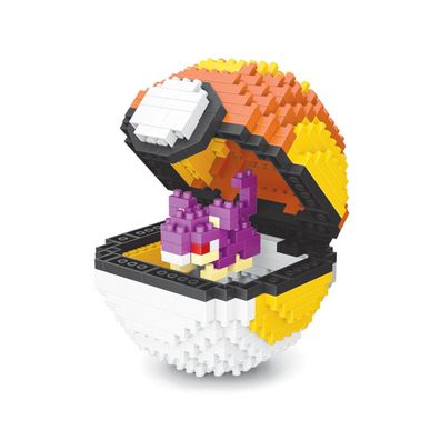 Pokemon Rattfratz mit Pokeball LNO Micro-Bricks Figur Rattata