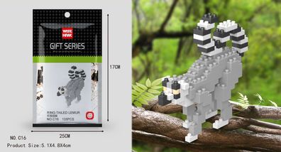 Lemur Figur Bausteine Modell LNO Micro-Bricks