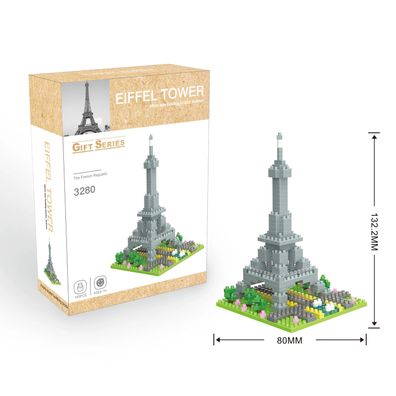 Eiffelturm Paris Wahrzeichen Modell LNO Micro-Bricks Bausteine