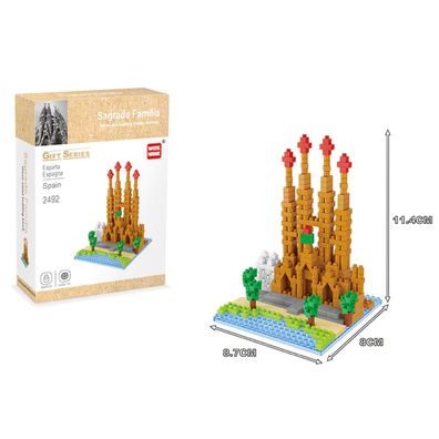 Sagrada Família Barcelona Wahrzeichen Modell LNO Micro-Bricks Bausteine