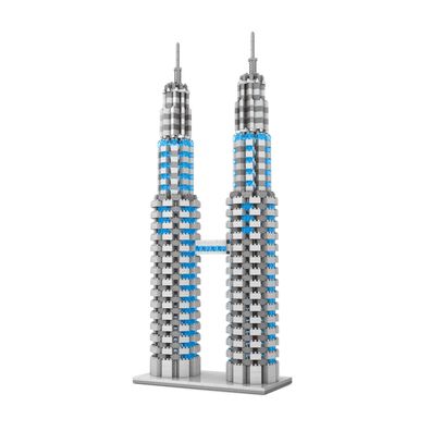 Petronas Zwillingstürme Kuala Lumpur Modell LNO Micro-Bricks Bausteine