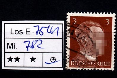 Los B7541: Deutsches Reich Mi. 782, gest.