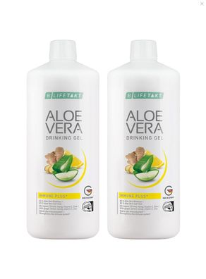 LR Lifetakt Aloe Vera Drinking Gel Immune Plus 2er-Set + Gratis Thermolotion 2.000 ml