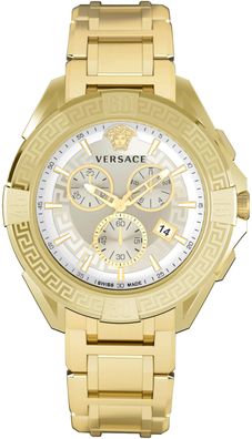 Versace VE5CA0623 Chrono Sporty Chronograph weiss gold Edelstahl Herren Uhr NEU