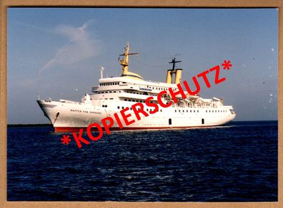 Großes Privatfoto Farbfoto " Wappen von Hamburg " Schiff Passagierschiff Color 80er