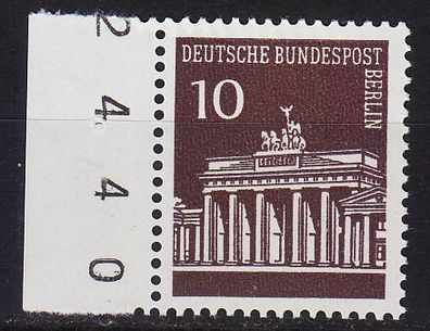 Germany BERLIN [1966] MiNr 0286 li ( * */ mnh ) [01] Rand