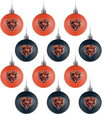NFL Chicago Bears Baumkugeln 12-teiliges Ornament Set Weihnachtsbaum Kugeln