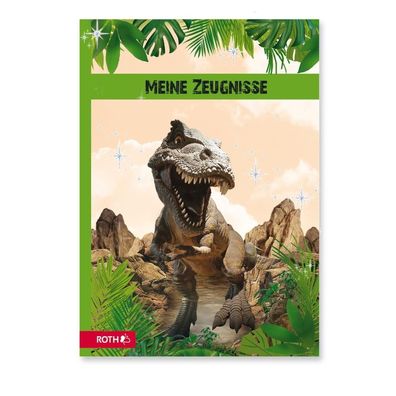 Roth Zeugnismappe Tyrannosaurus A4, wattiertes Cover, Folie