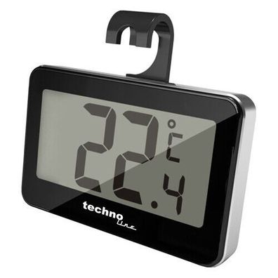Technoline Kühlschrankthermometer WS 7012, schwarz-silber, 6,6 x 1,0 x 4,2 cm