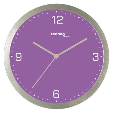 WT9000 technoline Quarzwanduhr violett