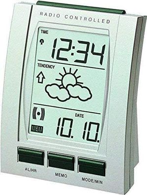 Funkwecker WT 293 mit Temperaturanzeige, Wettervorhersage und Memo-Alarm, B-Ware