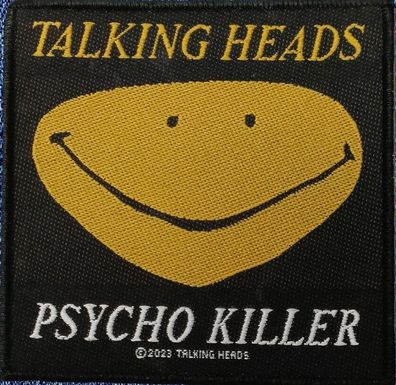 Talking Heads Psycho Killer gewebter Aufnäher woven Patch Neu & Official