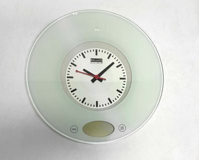 Balance HE-CLOCK-28 Lebensmittelwaage mit Uhr, Silber, 721045 , B-Ware