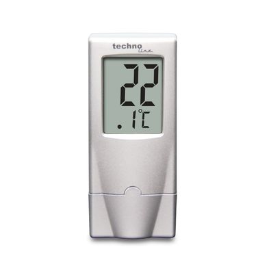 Technoline Fensterthermometer WS 7024 mit Temperaturanzeige , Silber, B-Ware