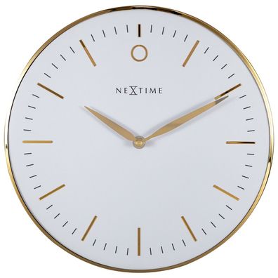 Design Wall Clock - Silent - White - 30cm - Glamour Small - NeXtime