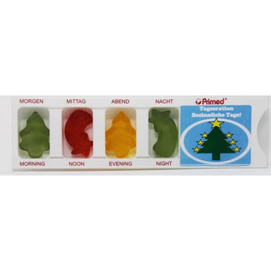 Tablettenbox Weihnachtszeit mit Fruchtgummi Scherzartikel 25g