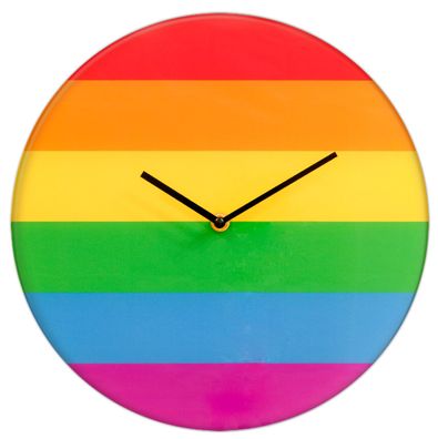 WT4030 [Energieklasse A], Regenbogenuhr, Uhr bunt, LGBTQ+