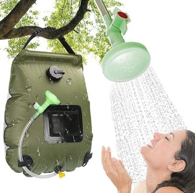 Gartendusche Solardusche Outdoor, 20L Campingdusche Solar Wassersack Heizung