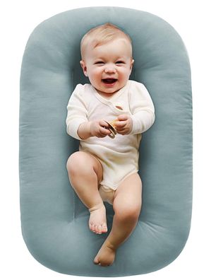 Baby-Liegenbezug, Baumwolle, Babynest Bezug weich und Schiefer