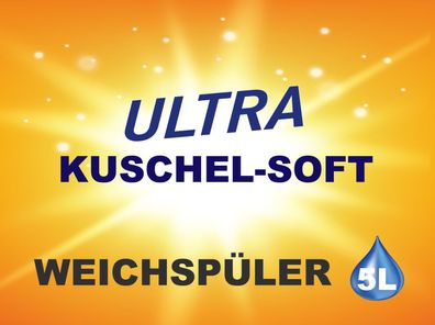 25 L Ultra Weichspüler Sensitive Kuschel Soft White mit Ausgießer & Tuch SET!