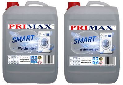 20 L Weichspüler Konzentrat SMART FORMEL 2x10L Sanft zur Wäsche PRIMAX Sensitiv