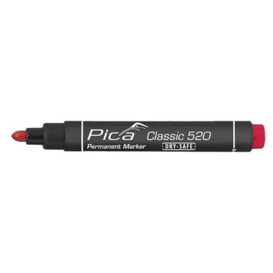 Pica Classic Permanentmarker Marker Markierung Rundspitze 1-4mm rot 520/40