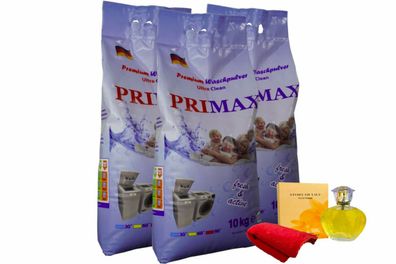 30kg PRIMAX&reg; Waschpulver + Parfüm + Microfasertuch
