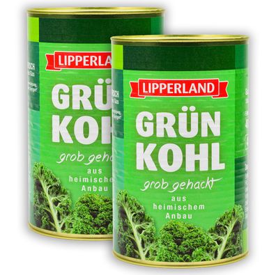 Food-United Grünkohl handverlesen vegan 2x Konserve Füllm 4KG ATG 2,8KG