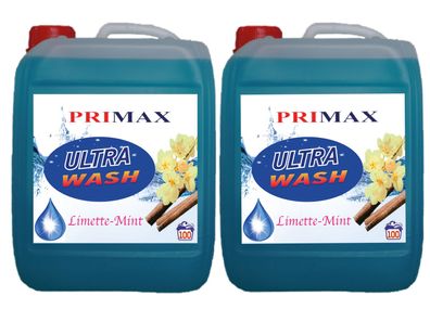 20L Primax Flüssigwaschmittel wie Waschpulver Vollwaschmittel Ultrawash Limette