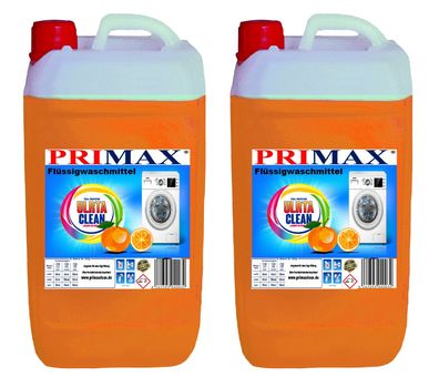 20L Primax Waschmittel Flüssigwaschmittel Vollwaschmittel Waschpulver Gel ORANGE