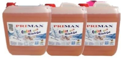 30 Liter Flüssigwaschmittel Gel COLOR wie Waschpulver Voll Waschmittel - Primax