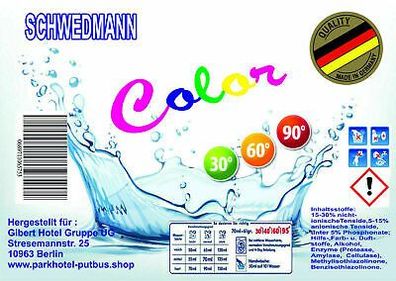 5L Color Gel Flüssigwaschmittel Waschladungen mit SuperClean Formel bis 500WL
