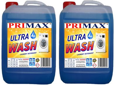 2x10 L Flüssigwaschmittel PRIMAX UltraWash wie Waschpulver mit PRO-Formel NEU!!!