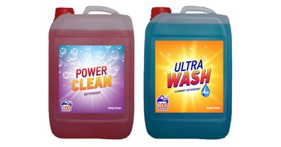 GEL Flüssig 20L Waschpulver 2x10L Waschmittel Waschgel ROSA + BLAU ULTRA + POWER HIT