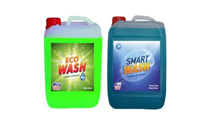 Waschpulver Flüssig GEL 2x10L Waschmittel Waschgel GRÜN + BLAU ECO + SMART WASH