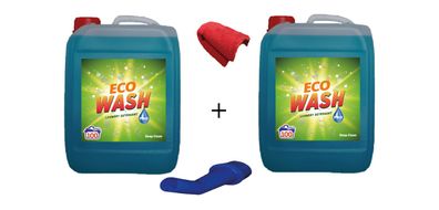 Flüssigwaschmittel Waschpulver Waschmittel Gel 20L Ecowash 2x10L FÜR DIE UMWELT