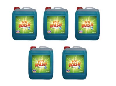 5x 5L Flüssigwaschmittel Gel Waschmittel Waschgel Waschpulver Caps Ecowash BLAU!