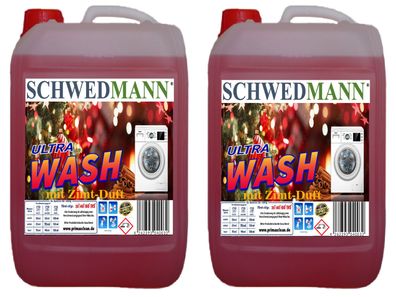 Schwedmann PowerWash - 2x10L Flüssigwaschmittel / Gel Zimt Duft Chrismas-Edition