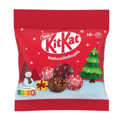 Nestle KitKat Weihnachtskugeln mit Knuspercerealien Beutel 91g