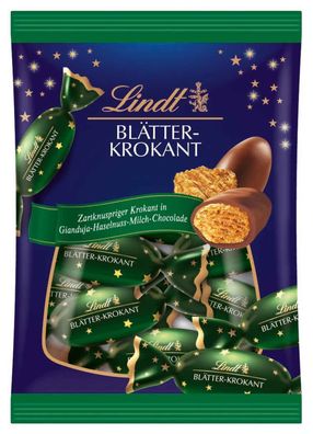 Lindt Blätterkrokant Zapfen Doppeldreh aus Milchschokolade 90g