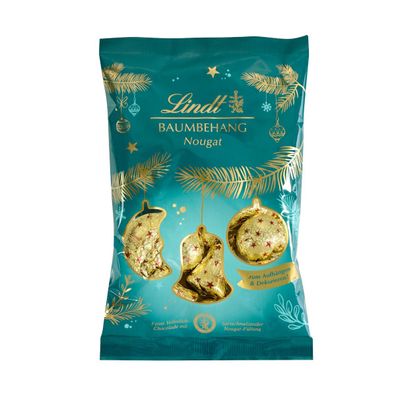 Lindt Nougat Baumbehang Gefüllte Vollmilch-Schokolade mit Nougat 200g